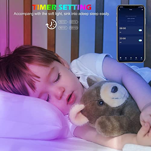 Tenmiro Led Lights for Bedroom, Music Sync LED Rope Lights APP Control with Remote, RGB Led Strip Lights for Room Kitchen Party Home Decoration (65ft) - size: 65FT