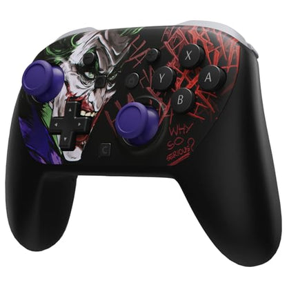 eXtremeRate DIY Replacement Faceplate Shell for Nintendo Switch 2 Pro Controller, Custom Front Housing Case, Thumbsticks and Screwdriver Tools for Switch 2 Pro Controller - Clown Hahaha - color: Clown HAHAHA