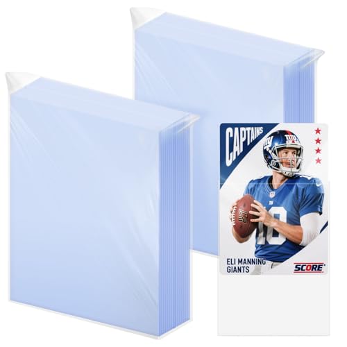 Penny Sleeves for Trading Cards - 200PCS Soft Clear Card Sleeves, Top Loading Plastic Card Protector for MTG, Game, Baseball, Football, Sports Cards, 3.6 x 2.6 Inch Top Loaders for Standard Cards