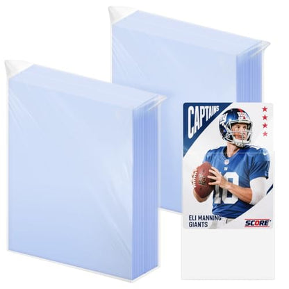 Penny Sleeves for Trading Cards - 200PCS Soft Clear Card Sleeves, Top Loading Plastic Card Protector for MTG, Game, Baseball, Football, Sports Cards, 3.6 x 2.6 Inch Top Loaders for Standard Cards