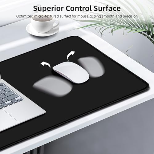 Wireless Charging Mouse Pad, Gaming Desk Mat with 20W Adapter, 31.5"x15.7" | Large XXL Desk Pad, Non-Slip Rubber Base, Ultra-Smooth Surface, Waterproof Computer Keyboard Pad for Home Office, Black - color: Black (Power Adapter)