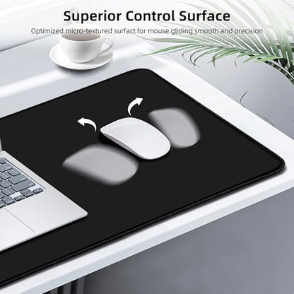 Wireless Charging Mouse Pad, Gaming Desk Mat with 20W Adapter, 31.5"x15.7" | Large XXL Desk Pad, Non-Slip Rubber Base, Ultra-Smooth Surface, Waterproof Computer Keyboard Pad for Home Office, Black - color: Black (Power Adapter)