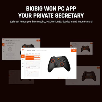PC Controllers, BIGBIG WON Gale Hall Wireless Controllers, Motion Control, Hall Joysticks&Triggers, 3 Pairs of Thumbsticks, PC App Game Controllers for Switch/Switch2/iOS/Android Wireless Gaming Controller - color: 3.Gale Hall-Grey