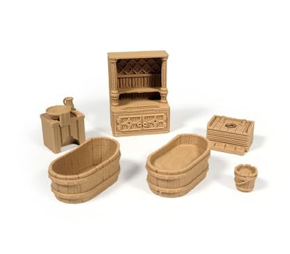 Bustling Inn & Tavern Scatter Terrain Set – 28/32mm Miniature Accessories