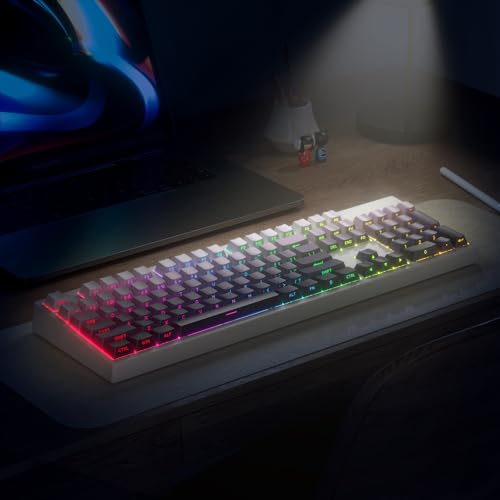 133 Keys PBT Gradient Gray Side Printed Keycaps,Double Shot Shine Through Custom Cherry Profile Keycaps for for Cherry/Gateron MX switches 60 Percent / 68/75% Gaming Mechanical Keyboard (star purple)