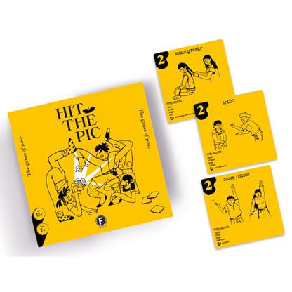 Hit The Pic Party Game - Match The Pose in Fast-Paced Team Play Using Improv and Movement, Perfect for Groups and Family Game Nights - Ages 12+, 2+ Players, 30 Minute Playtime, Made by Fitz