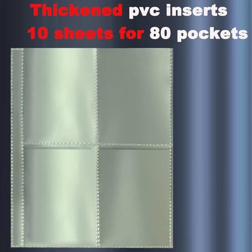 Card Case Compatible for Yoto Card Case Holder 80 Pockets Card Folder Card Binder with Zipper fit 2.3 * 3.4 inch Mini Audiobook Cards (Green) - color: Green