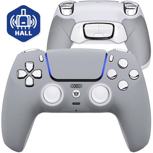 HEXGAMING ULTIMATE Wireless Controller Compatible with ps5, New Hope Gray | Hall Effect Joysticks, Mouse-Click Triggers & Bumpers, 4 Remappable Back Buttons, 8 Swappable Sticks, FPS Gaming - color: New Hope Gray