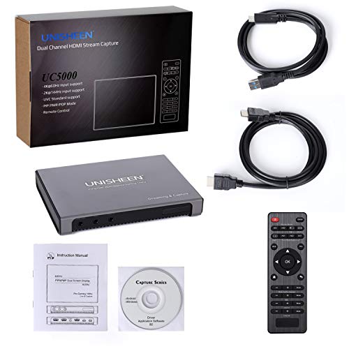 4K 144FPS hdmi Capture Card-HDMI to USB 3.0、Type C Video Capture Device for Streaming,PIP Switchable,Device for Streaming, Live Broadcasting, Video Conference, Teaching, Gaming