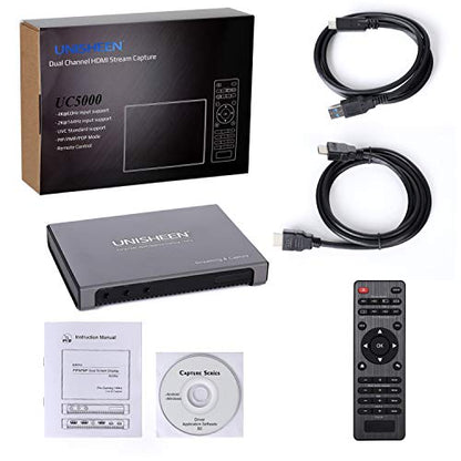 4K 144FPS hdmi Capture Card-HDMI to USB 3.0、Type C Video Capture Device for Streaming,PIP Switchable,Device for Streaming, Live Broadcasting, Video Conference, Teaching, Gaming