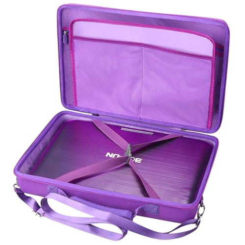 Tourmate Hard Storage Case for BOIFUN/YOTON/POFOTO/PJGCWB/WONNIE 17.5" Portable DVD Player，14'' 15.5" 15.7" 16.9" With Fixed Spring Rope EVA Box (Only Case)(Purple) - color: Purple