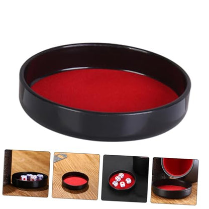 5pcs Professional Dice Cup Lid Plastic Dice Cup Lid Replacement Bottom Stand for Ktv Game Sturdy Noise Reduction Plush Lining Easy Installation