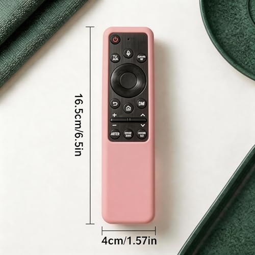 2 Pack Protective Silicone Remote Case Cover Compatible with Samsung Smart TV Remote BN59 Series, Anti-Slip Shockproof Sleeve Skin (Glow Pink) - color: Glow Pink