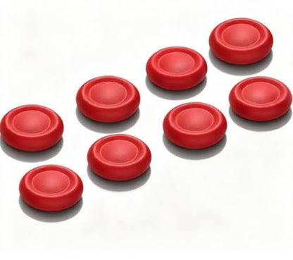 Ferkurn Replacement Thumb Grips Cap Compatible with PS5/4 Controller Edge Accessories, Anti-Slip Anti-Stickiness Anti-Scratch Joystick Caps Controller Thumbstick Grips Replacement Button, Repair Part - color: Red