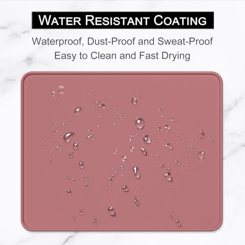 Hsurbtra Mouse Pad, Premium-Textured Square Mousepad 10.2 x 8.3 Inch, Stitched Edge Anti-Slip Waterproof Rubber Pretty Cute Computer Mat for Office Gaming Laptop Women Kids Dark Red - color: Dark Red, size: Square Mousepad (10.2" x 8.3")