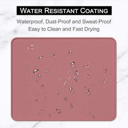 Hsurbtra Mouse Pad, Premium-Textured Square Mousepad 10.2 x 8.3 Inch, Stitched Edge Anti-Slip Waterproof Rubber Pretty Cute Computer Mat for Office Gaming Laptop Women Kids Dark Red - color: Dark Red, size: Square Mousepad (10.2" x 8.3")