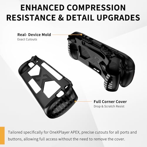 Protective Case For OneXPlayer APEX Handheld Console, Shockproof/Anti-Scratch/Dustproof Protective Shell, Anti-Fall Grip Protective Cover Sleeve, Gaming Player Case For OneXPlayer APEX