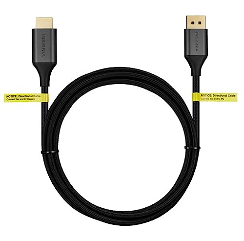 INSIGNIA 1.8 m (6 ft.) DisplayPort/HDMI Cable (NS-PD06502-C) - size: 6 ft, style: Displayport to HDMI Cable (6 ft)
