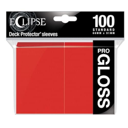 Ultra Pro E-15604 Eclipse Gloss Standard Sleeves (100 Pack) -Apple Red - color: Apple Red
