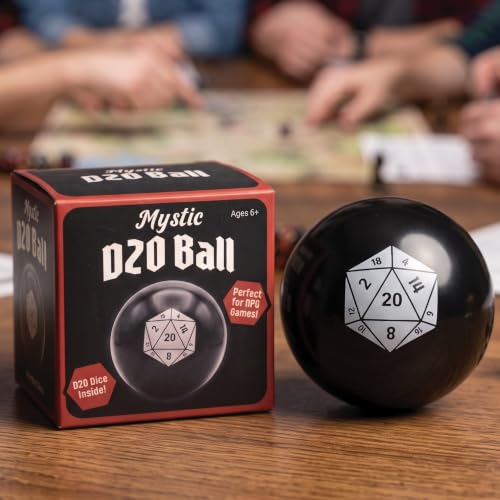 Mystic D20 Dice Ball - 20 Sided Dice Fortune Ball for DND, RPG & TTRPG Fans