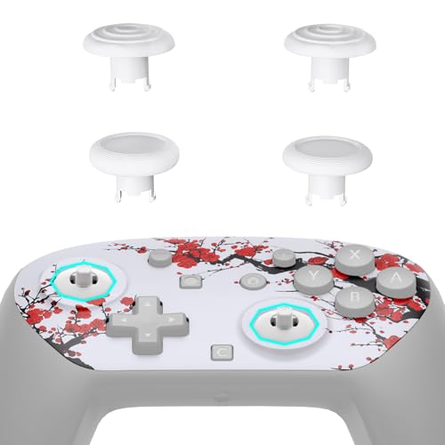 eXtremeRate Octagonal Gated Sticks Design Faceplate Shell for Nintendo Switch 2 Pro, Custom DIY Replacement Front Housing Case, ThumbsGear Thumbsticks for Switch 2 Pro Controller - Winter Blossom - color: Winter Blossom