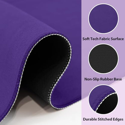 31.5'' Purple Mahjong Mat for Table, Non-Slip Noise Reduction Gaming Mat | Classic Gaming Mat with Carrying Bag for Mahjong, Poker, Card, Domino, Board Games, Dominoes,Cards & Tile Games - color: Royal Purple
