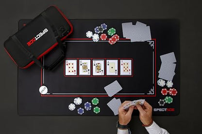 Poker Mat 40 × 24 Inch | Professional Texas Hold em Mat for Poker Set - Poker Table Top in Casino Style