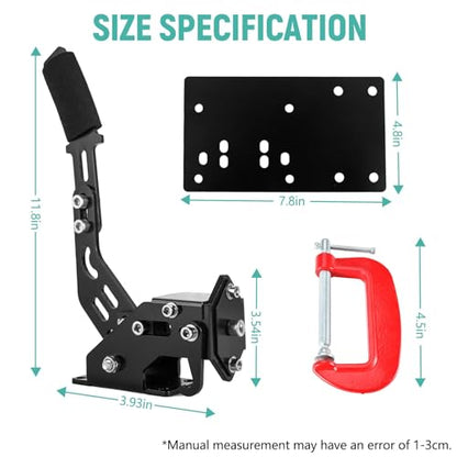 Dardoo 16 Bit USB Handbrake Suitable for Racing Games and Logitech G920 G29 Simulation Performance Handbrake,Professional Gaming Peripherals PC Windows Systems,PC System only