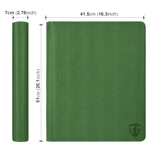 16 Pocket Toploader Binder,Holds 640 3”x4” Toploader Hard Cases,Sleeves Card Collection Binder,20 Double Sided Pages,Compatible with Trading & Sports Holder(Dark Green) - color: Dark Green, size: 16 Pocket