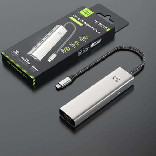 Minthouz 6-in-1 USB C Hub, 4K@144Hz HDMI, 100W PD Charging, 10Gbps USB-C/A Ports, 2.5G Ethernet, Compatible with MacBook Neo, M1/M2/M3, Surface, HP, Lenovo Laptops