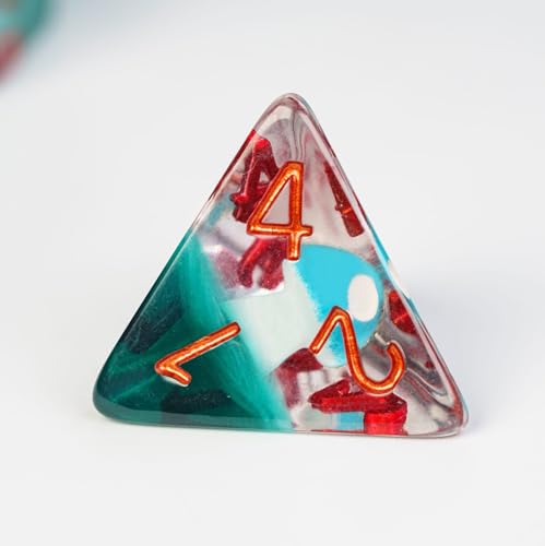 UDIXI Mushroom DND Dice, Cyan Mushroom Dice Set for D&D Role Playing Games | Velvet Storage Bag, DM Gift, for Dungeons and Dragons Tabletop Games Board Games - color: Mushroom Blue
