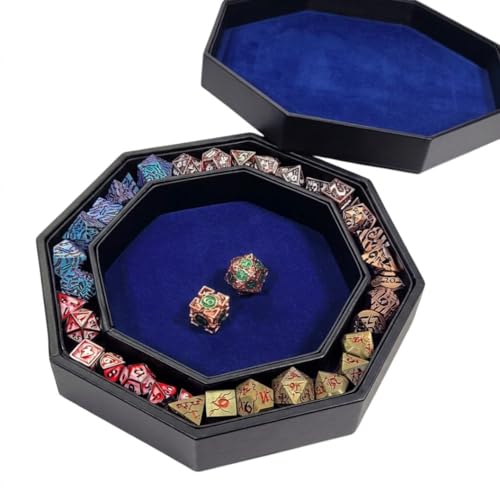 Forged Dice Co. Dice Arena Rolling Tray and Storage Compatible with Any dice Game, D&D and RPG Gaming - color: Blue
