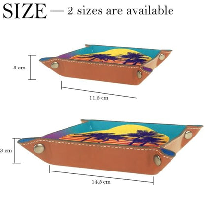 Sunset Palm Tree Dice Tray Dice Rolling Tray Folding Dice Holder for Dice Games, Like RPG, DND and Other Table Games - color: Multi 11