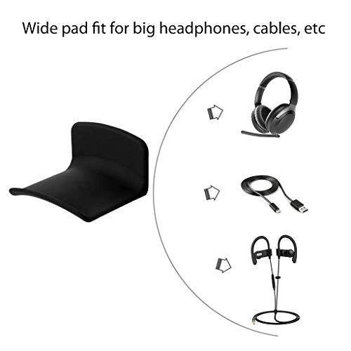 Avantree Neetto HS907 - Headphone Hanger Holder Wall Mount, Headset Hook Under Desk, Universal (Pack of 2) - size: small (Pack of 2)