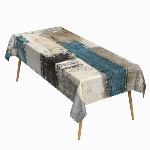 60x84 Inch Modern Art Rectngular Tablecloth Abstract Artwork Table Cloth Waterproof Durable Table Cover for Kitchen Picnic Bedroom Home Decor - color: Zjy02737-d, size: 84" x 60" (Rectangular)