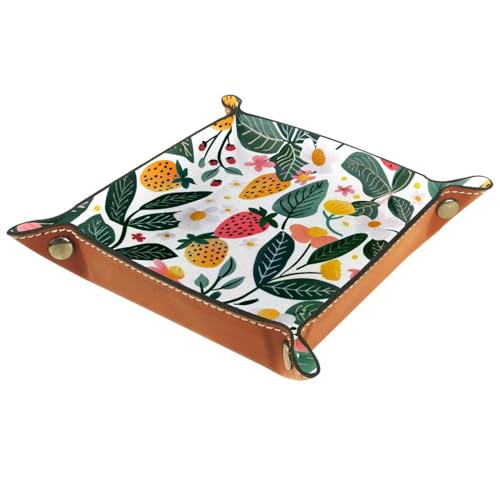 Strawberry Florals Dice Tray Dice Rolling Tray Folding Dice Holder for Dice Games, Like RPG, DND and Other Table Games - color: Multi 3