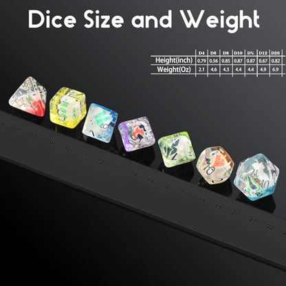 Mahjong Resin DND Dice,DNDND 7PCS Dungeons and Dragons Dice Set with Velvet Bag for DND Role Playing Games and Tabletop Games（Mahjong - color: Mahjong