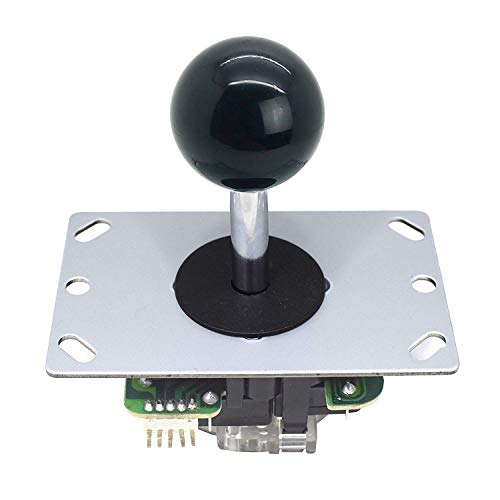 Black Ball Top Handle 5 Pin Micro Switches 4 & 8 Way Adjustable Arcade Joystick Replacement Cable Parts for Mame Jamma Arcade USB Encoder PC Game Cabinet DIY Joystick and Button Kit…