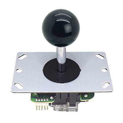 Black Ball Top Handle 5 Pin Micro Switches 4 & 8 Way Adjustable Arcade Joystick Replacement Cable Parts for Mame Jamma Arcade USB Encoder PC Game Cabinet DIY Joystick and Button Kit…