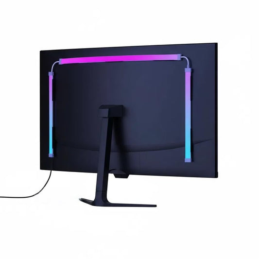 32 Inch Monitor Backlight - Smart LED Strip for PC Monitor Sync - Cinematic Screen Color and Music Rhythm - Software Driven Gaming Desktop Ambient Light for Pro Battlestations (32 inch) - size: 32 inch