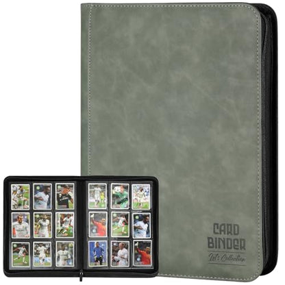 Trading Card Binder, Premium 9 Pocket Double Sided 540 Pocket PU Card Collection Binder, Collectible Trading Card Albums for MTG, TCG, Sport Card, Game Cards (Dark Gray) - color: Dark Gray