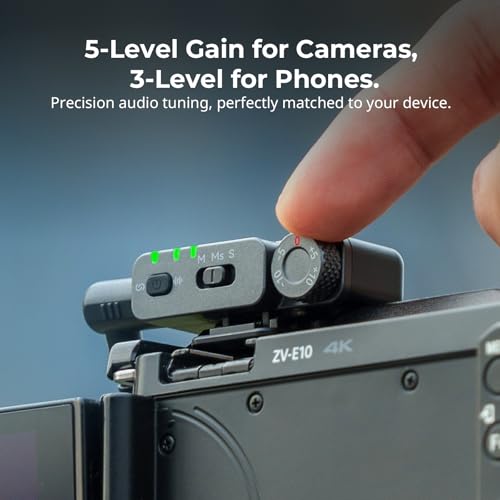 SmallRig S70 Wireless Mic (2 TX + 2 RX + Charging Case), Mini Lavalier Microphone for Phone/Camera Content Creation, Noise Cancelling for Vlog/TikTok/Interview etc. (Black) - color: Black, style: 2 TX + 2 RX