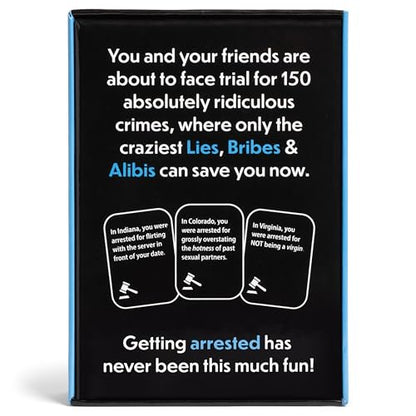 Lies, Bribes & Alibis - A Fun Adult Party Card Game for Date Nights, College Bashes, Friendly Gatherings and Game Nights - Free Bonus Included (Amazon Exclusive)