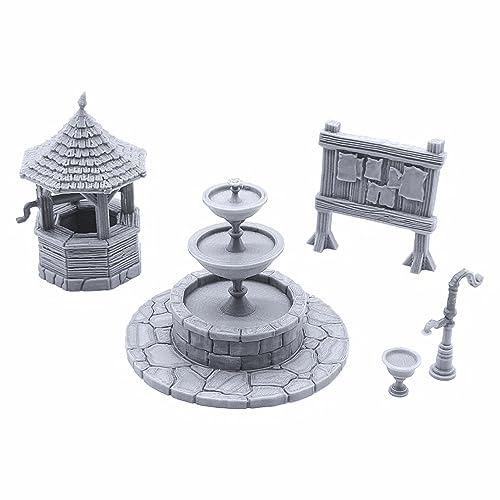 EnderToys Town Square – DND Terrain & Scenery for 28mm Tabletop Miniatures