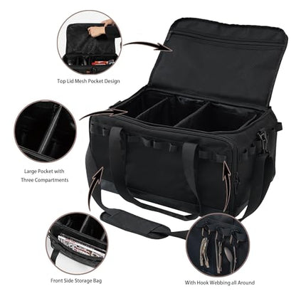 COOZMENT 35L Multi-functional Duffle Bag, Waterproof Shoe & Picnic Camping Organizer, 3 Adjustable Dividers for Travel, Sports, GYM - style: Upgrade Style
