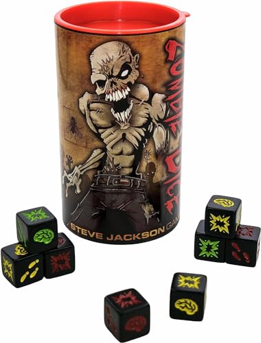Steve Jackson Games Zombie Dice | Fast Press-Your-Luck Dice Roller with Brains and Shotguns, Quick Zombie Apocalypse Fun for 2+ Players, Ages 10+