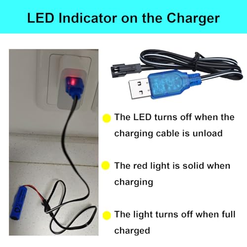 3.7V 600mAh Rechargeable Battery SM-2P Plug with USB Charge Cable Compatible with Various Remote Control Cars,RC Trucks, Stunts,RC Boat.Tumbling Amphibious RC Car, DE40 DE50 DE55(2 Pack)
