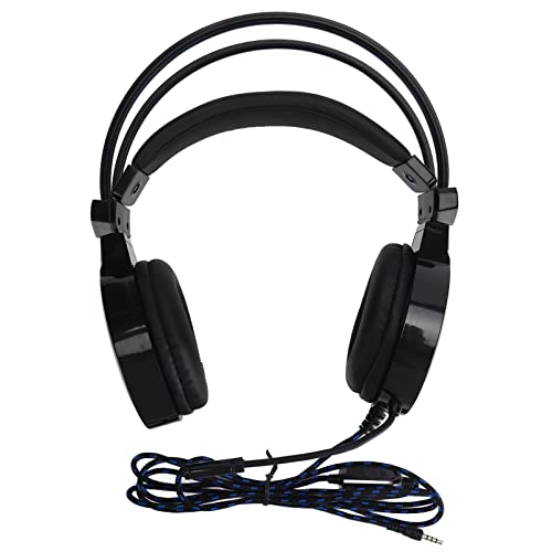 Wired Gaming Headset Comfort Design with Microphone and Volume Control for PC Laptop 40mm Driver Black and Blue