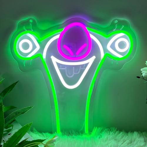 Otter Cartoon Face Neon Sign, 12.2 * 11.8inch Dimmable LED Neon Light for Bar Game Room Decor USB Powered Gamer Gifts for Teens, Boys, Kids - color: S-ST