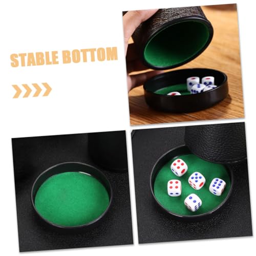 ibasenice 5pcs Dice Cup Replacement Parts Dice Cup Lid and Base for Ktv Games Quiet Shaker Accessory for Parties and